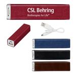 EH2648 Leatherette Charge-N-Go Power Bank With Custom Imprint